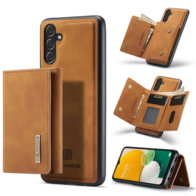 For Samsung Galaxy A13 5G DG.MING M1 Series 3-Fold Multi Card Wallet  Phone Case(Brown) - Galaxy Phone Cases by DG.MING | Online Shopping UK | buy2fix