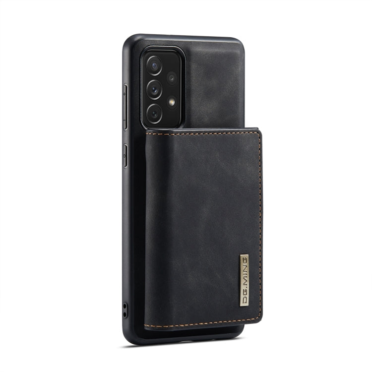 For Samsung Galaxy A73 5G DG.MING M1 Series 3-Fold Multi Card Wallet Phone Case(Black) by DG.MING