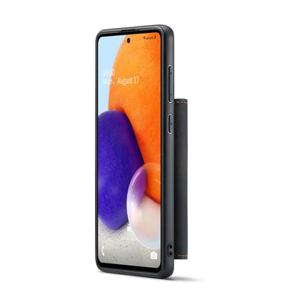 For Samsung Galaxy A73 5G DG.MING M1 Series 3-Fold Multi Card Wallet Phone Case(Black) by DG.MING