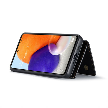 For Samsung Galaxy A73 5G DG.MING M1 Series 3-Fold Multi Card Wallet Phone Case(Black) by DG.MING