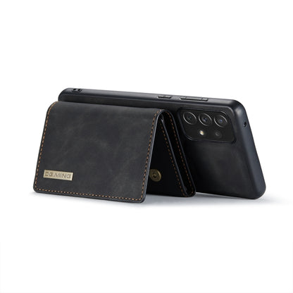 For Samsung Galaxy A73 5G DG.MING M1 Series 3-Fold Multi Card Wallet Phone Case(Black) by DG.MING