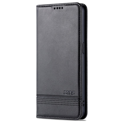 For OPPO Reno7 AZNS Magnetic Calf Texture Horizontal Flip Leather Phone Case(Black) - Huawei Cases by AZNS | Online Shopping UK | buy2fix