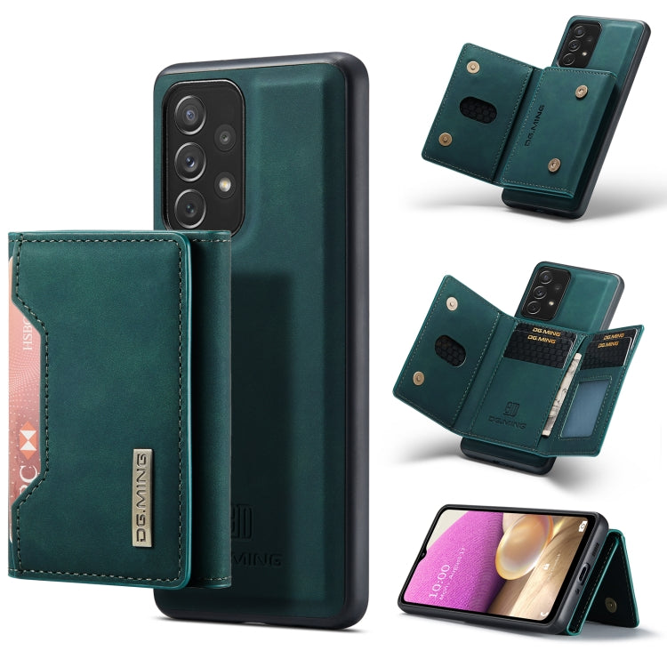 For Samsung Galaxy A33 5G DG.MING M2 Series 3-Fold Multi Card Bag Phone Case(Green) - Galaxy Phone Cases by DG.MING | Online Shopping UK | buy2fix