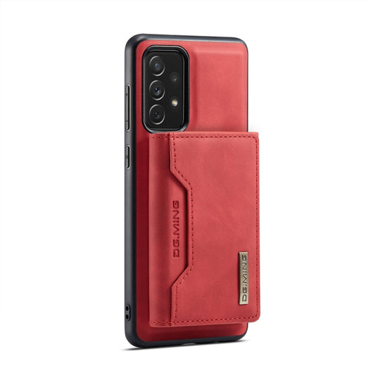 For Samsung Galaxy A73 5G DG.MING M2 Series 3-Fold Multi Card Bag + Phone Case(Red) by DG.MING