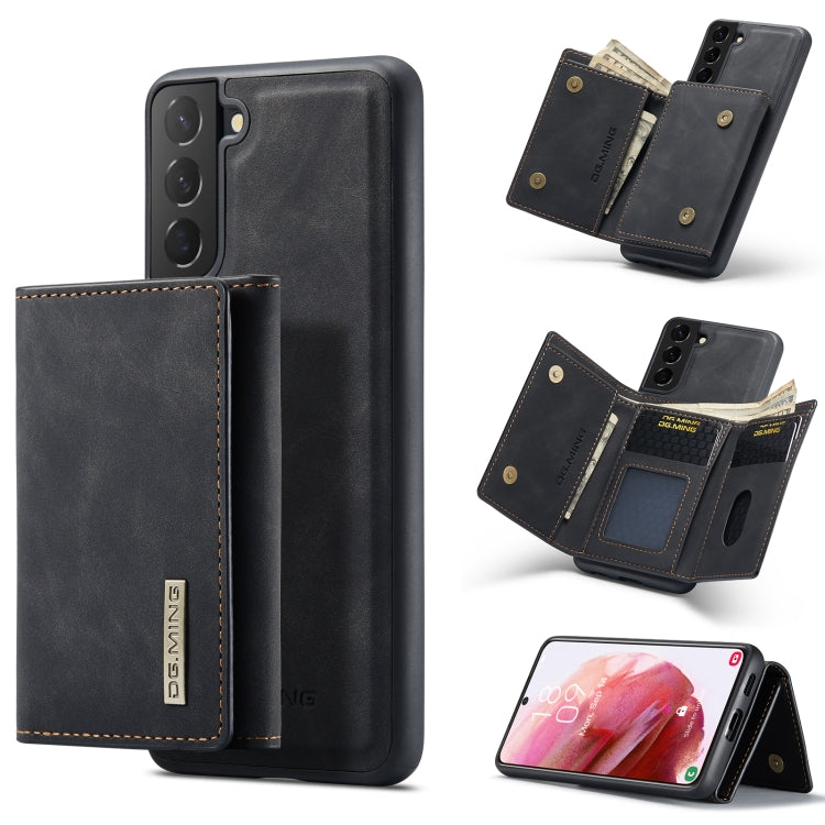 For Samsung Galaxy S22+ 5G DG.MING M1 Series 3-Fold Multi Card Wallet Phone Case(Black) by DG.MING