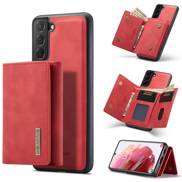 For Samsung Galaxy S22+ 5G DG.MING M1 Series 3-Fold Multi Card Wallet Phone Case(Red) - Galaxy S22+ 5G Cases by DG.MING | Online Shopping UK | buy2fix