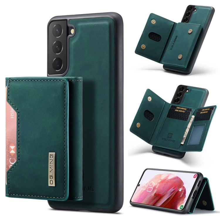 For Samsung Galaxy S22+ 5G DG.MING M2 Series 3-Fold Multi Card Bag Back Cover Phone Case(Green) by DG.MING