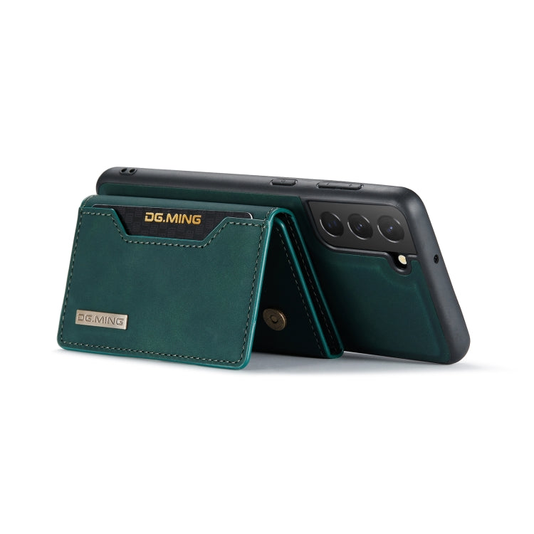 For Samsung Galaxy S22+ 5G DG.MING M2 Series 3-Fold Multi Card Bag Back Cover Phone Case(Green) by DG.MING