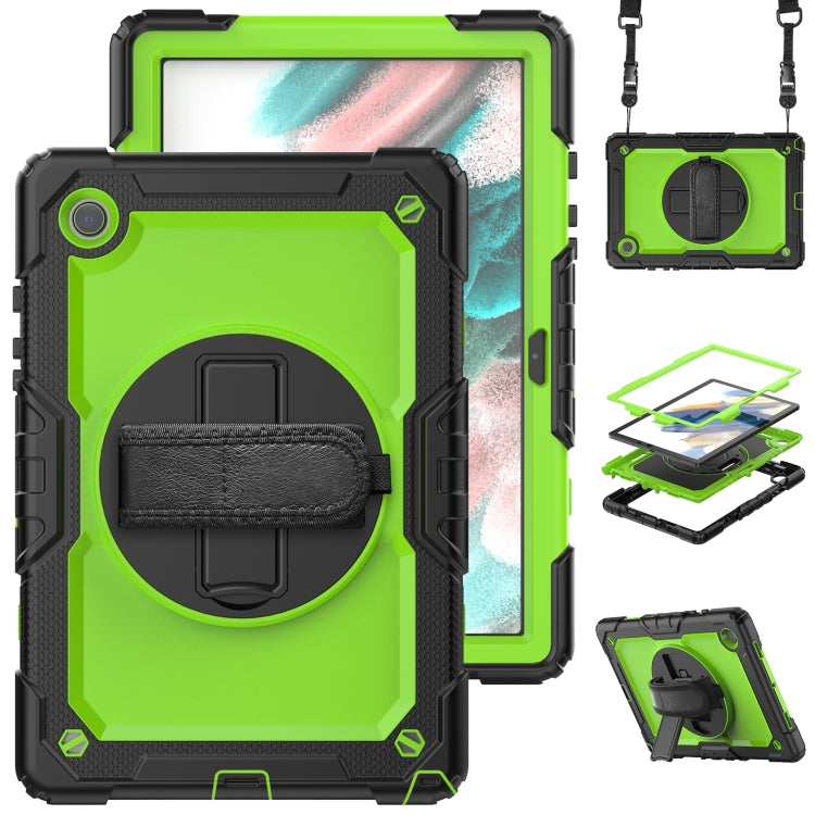 For Samsung Galaxy Tab A8 10.5 2021 X200 / X205 Silicone + PC Tablet Case(Yellow Green + Black) - Other Galaxy Tab PC by buy2fix | Online Shopping UK | buy2fix