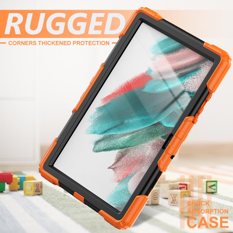 For Samsung Galaxy Tab A8 10.5 2021 X200 / X205 Silicone + PC Tablet Case(Black + Orange) - Other Galaxy Tab PC by buy2fix | Online Shopping UK | buy2fix
