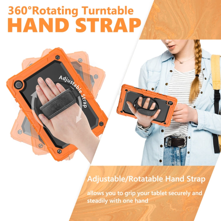 For Samsung Galaxy Tab A8 10.5 2021 X200 / X205 Silicone + PC Tablet Case(Black + Orange) - Other Galaxy Tab PC by buy2fix | Online Shopping UK | buy2fix