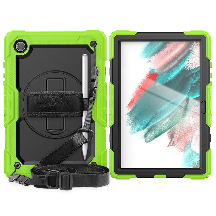 For Samsung Galaxy Tab A8 10.5 2021 X200 / X205 Silicone + PC Tablet Case(Black + Yellow Green) - Other Galaxy Tab PC by buy2fix | Online Shopping UK | buy2fix