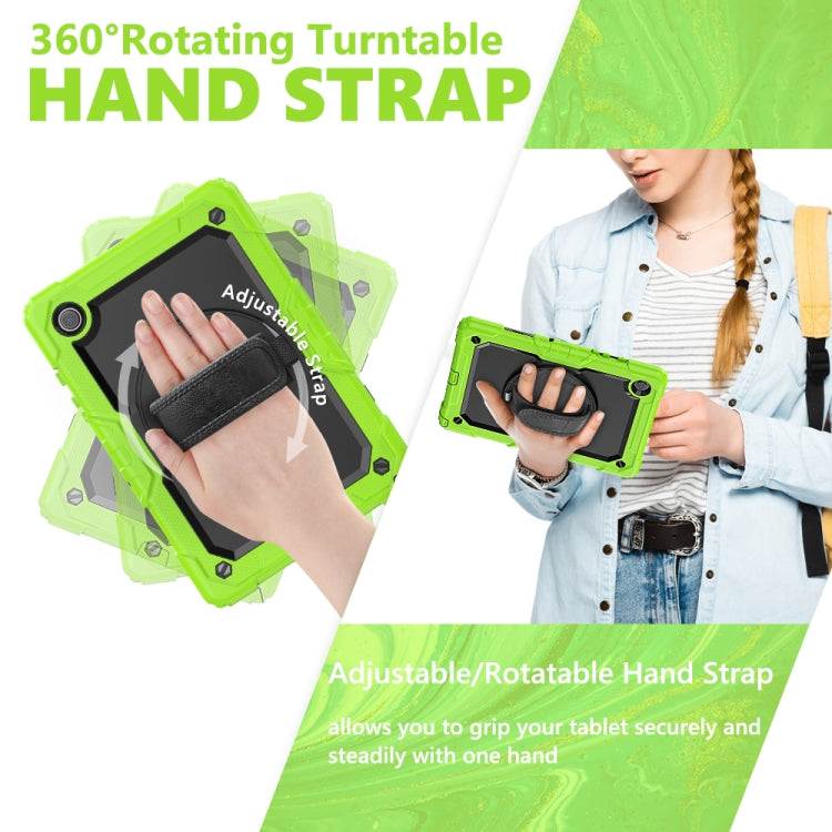 For Samsung Galaxy Tab A8 10.5 2021 X200 / X205 Silicone + PC Tablet Case(Black + Yellow Green) - Other Galaxy Tab PC by buy2fix | Online Shopping UK | buy2fix