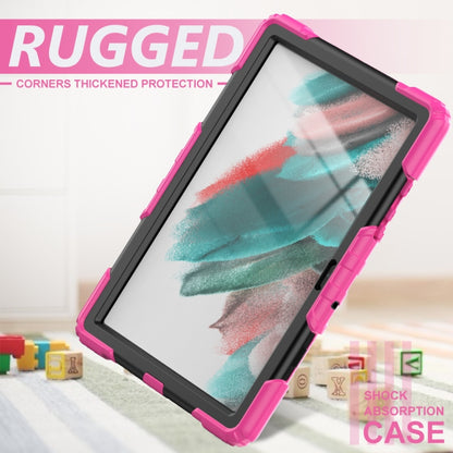 For Samsung Galaxy Tab A8 10.5 2021 X200 / X205 Silicone + PC Tablet Case(Black + Rose Red) - Other Galaxy Tab PC by buy2fix | Online Shopping UK | buy2fix