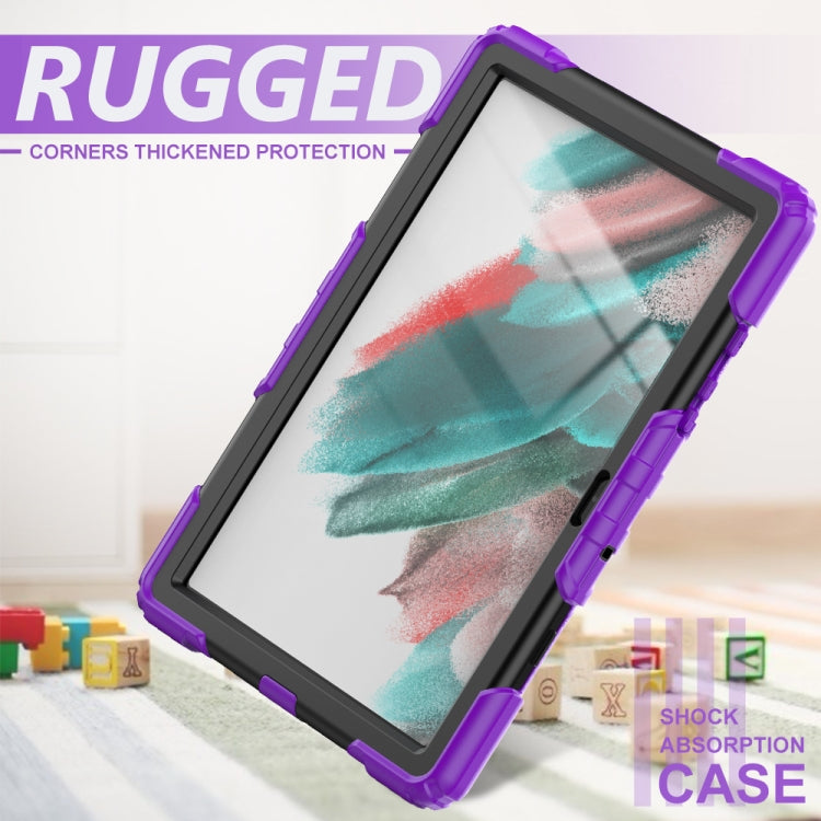 For Samsung Galaxy Tab A8 10.5 2021 X200 / X205 Silicone + PC Tablet Case(Black + Purple) - Other Galaxy Tab PC by buy2fix | Online Shopping UK | buy2fix