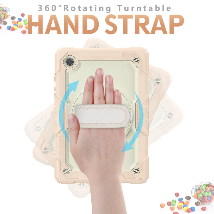 For Samsung Galaxy Tab A8 10.5 2021 X200 / X205 Silicone + PC Tablet Case(Beige + Rose Gold) - Other Galaxy Tab PC by buy2fix | Online Shopping UK | buy2fix