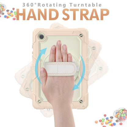 For Samsung Galaxy Tab A8 10.5 2021 X200 / X205 Silicone + PC Tablet Case(Beige + Rose Gold) - Other Galaxy Tab PC by buy2fix | Online Shopping UK | buy2fix