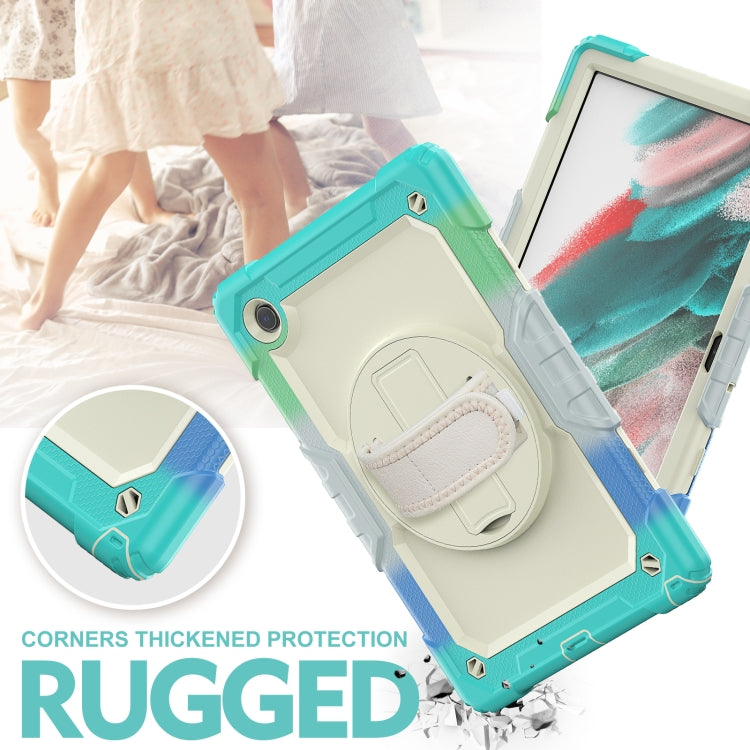 For Samsung Galaxy Tab A8 10.5 2021 X200 / X205 Silicone + PC Tablet Case(Beige + Camouflage Blue) - Other Galaxy Tab PC by buy2fix | Online Shopping UK | buy2fix