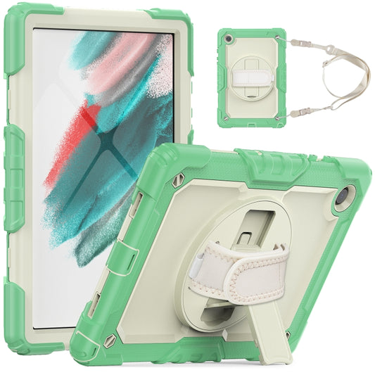 For Samsung Galaxy Tab A8 10.5 2021 X200 / X205 Silicone + PC Tablet Case(Beige + Light Green) - Other Galaxy Tab PC by buy2fix | Online Shopping UK | buy2fix