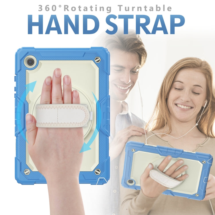 For Samsung Galaxy Tab A8 10.5 2021 X200 / X205 Silicone + PC Tablet Case(Beige + Cyan) - Other Galaxy Tab PC by buy2fix | Online Shopping UK | buy2fix