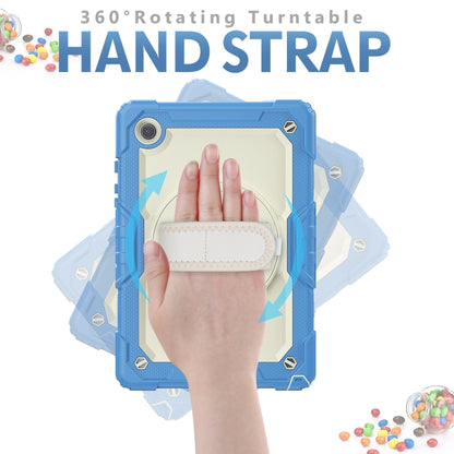 For Samsung Galaxy Tab A8 10.5 2021 X200 / X205 Silicone + PC Tablet Case(Beige + Cyan) - Other Galaxy Tab PC by buy2fix | Online Shopping UK | buy2fix