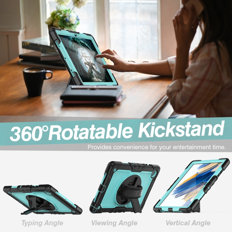 For Samsung Galaxy Tab A8 10.5 2021 X200 / X205 Silicone + PC Tablet Case(Light Blue + Black) - Other Galaxy Tab PC by buy2fix | Online Shopping UK | buy2fix