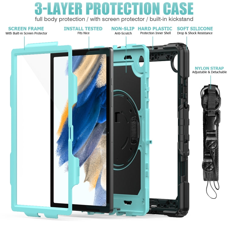 For Samsung Galaxy Tab A8 10.5 2021 X200 / X205 Silicone + PC Tablet Case(Light Blue + Black) - Other Galaxy Tab PC by buy2fix | Online Shopping UK | buy2fix