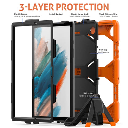 For Samsung Galaxy Tab A8 10.5 2021 X200 / X205 Colorful Silicon + PC Tablet Case(Orange) - Other Galaxy Tab PC by buy2fix | Online Shopping UK | buy2fix
