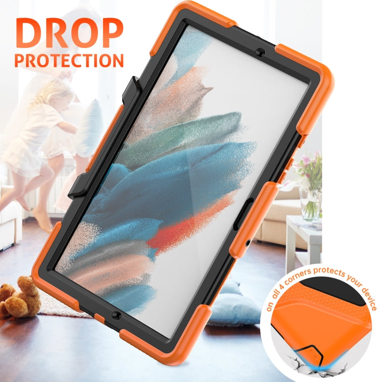 For Samsung Galaxy Tab A8 10.5 2021 X200 / X205 Colorful Silicon + PC Tablet Case(Orange) - Other Galaxy Tab PC by buy2fix | Online Shopping UK | buy2fix