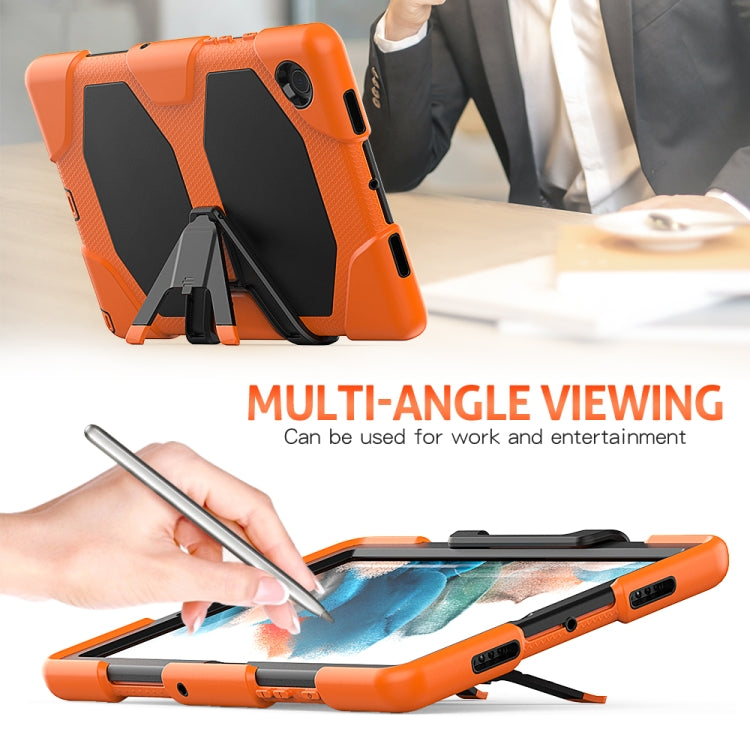 For Samsung Galaxy Tab A8 10.5 2021 X200 / X205 Colorful Silicon + PC Tablet Case(Orange) - Other Galaxy Tab PC by buy2fix | Online Shopping UK | buy2fix