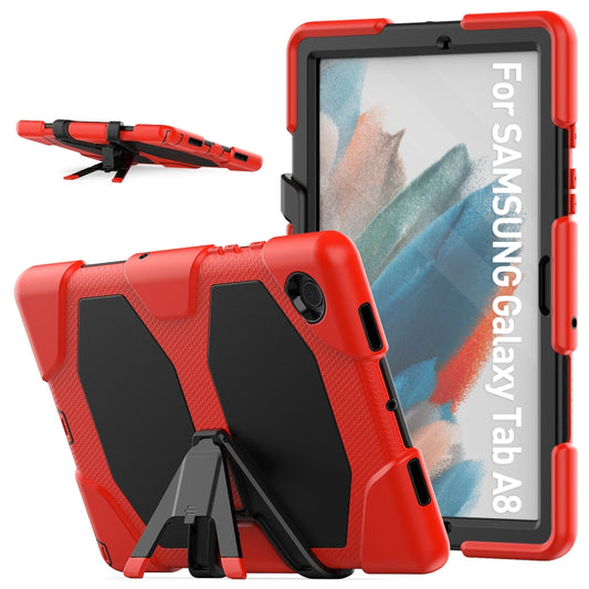 For Samsung Galaxy Tab A8 10.5 2021 X200 / X205 Colorful Silicon + PC Tablet Case(Red) - Other Galaxy Tab PC by buy2fix | Online Shopping UK | buy2fix