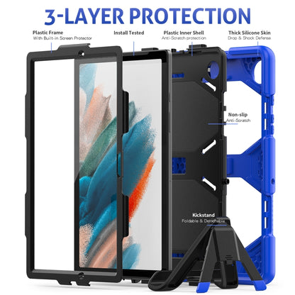 For Samsung Galaxy Tab A8 10.5 2021 X200 / X205 Colorful Silicon + PC Tablet Case(Blue) - Other Galaxy Tab PC by buy2fix | Online Shopping UK | buy2fix