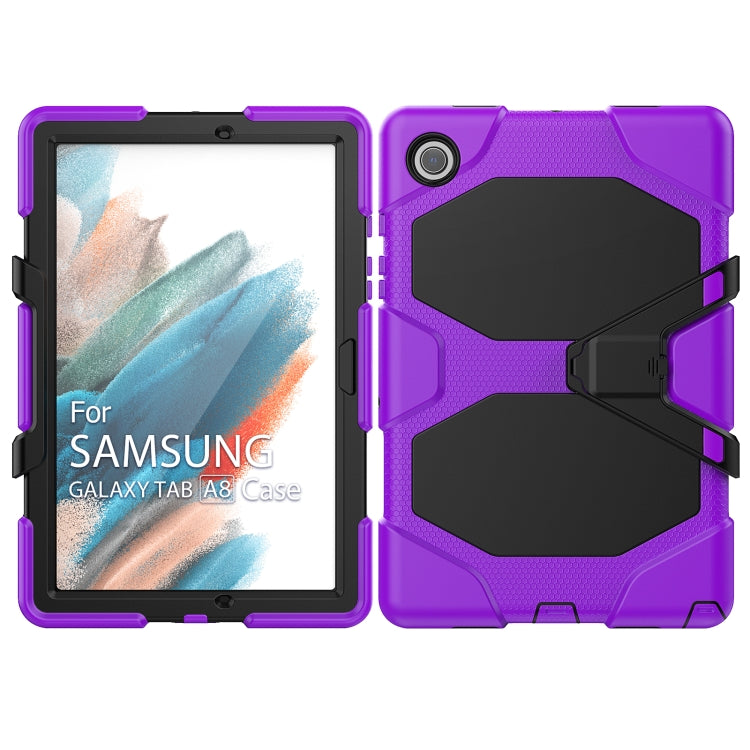 For Samsung Galaxy Tab A8 10.5 2021 X200 / X205 Colorful Silicon + PC Tablet Case(Purple) - Other Galaxy Tab PC by buy2fix | Online Shopping UK | buy2fix