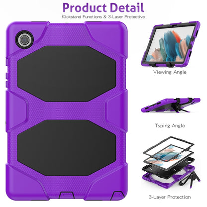 For Samsung Galaxy Tab A8 10.5 2021 X200 / X205 Colorful Silicon + PC Tablet Case(Purple) - Other Galaxy Tab PC by buy2fix | Online Shopping UK | buy2fix