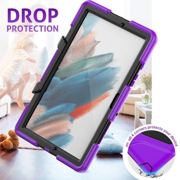 For Samsung Galaxy Tab A8 10.5 2021 X200 / X205 Colorful Silicon + PC Tablet Case(Purple) - Other Galaxy Tab PC by buy2fix | Online Shopping UK | buy2fix