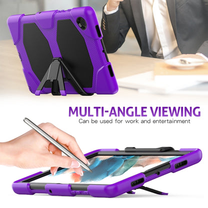 For Samsung Galaxy Tab A8 10.5 2021 X200 / X205 Colorful Silicon + PC Tablet Case(Purple) - Other Galaxy Tab PC by buy2fix | Online Shopping UK | buy2fix