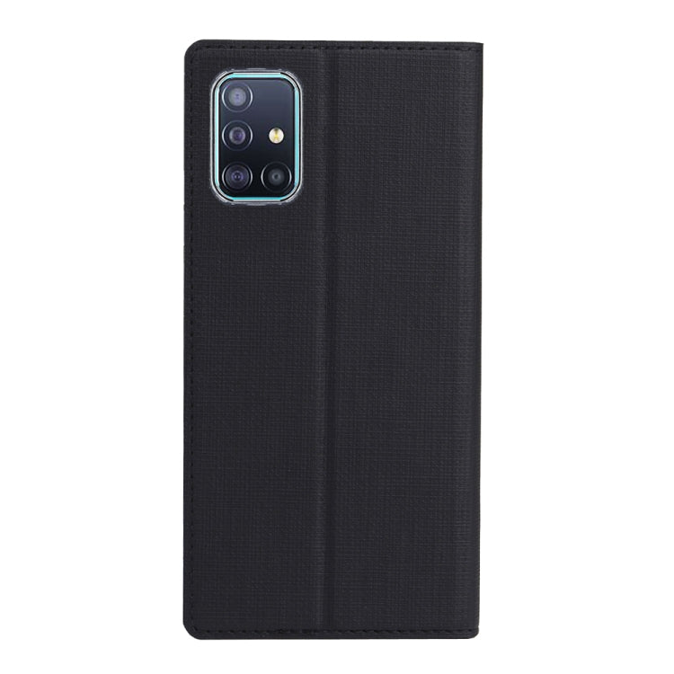For Galaxy A71 ViLi Magnet Horizontal Flip Shockproof TPU + PU Leather Protective Case  Card Slot & Holder(Black) - Galaxy Phone Cases by ViLi | Online Shopping UK | buy2fix