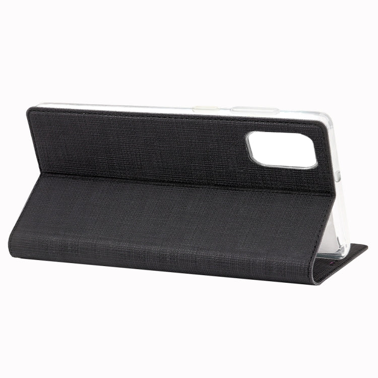 For Galaxy A71 ViLi Magnet Horizontal Flip Shockproof TPU + PU Leather Protective Case  Card Slot & Holder(Black) - Galaxy Phone Cases by ViLi | Online Shopping UK | buy2fix