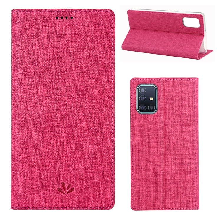 For Galaxy A71 ViLi Magnet Horizontal Flip Shockproof TPU + PU Leather Protective Case  Card Slot & Holder(Pink) - Galaxy Phone Cases by ViLi | Online Shopping UK | buy2fix