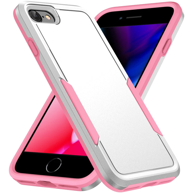 For iPhone SE 2022 / SE 2020 / 8 / 7 Pioneer Armor Heavy Duty PC + TPU Phone Case(White) by buy2fix