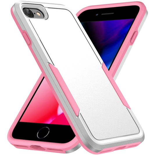 For iPhone SE 2022 / SE 2020 / 8 / 7 Pioneer Armor Heavy Duty PC + TPU Phone Case(White) by buy2fix