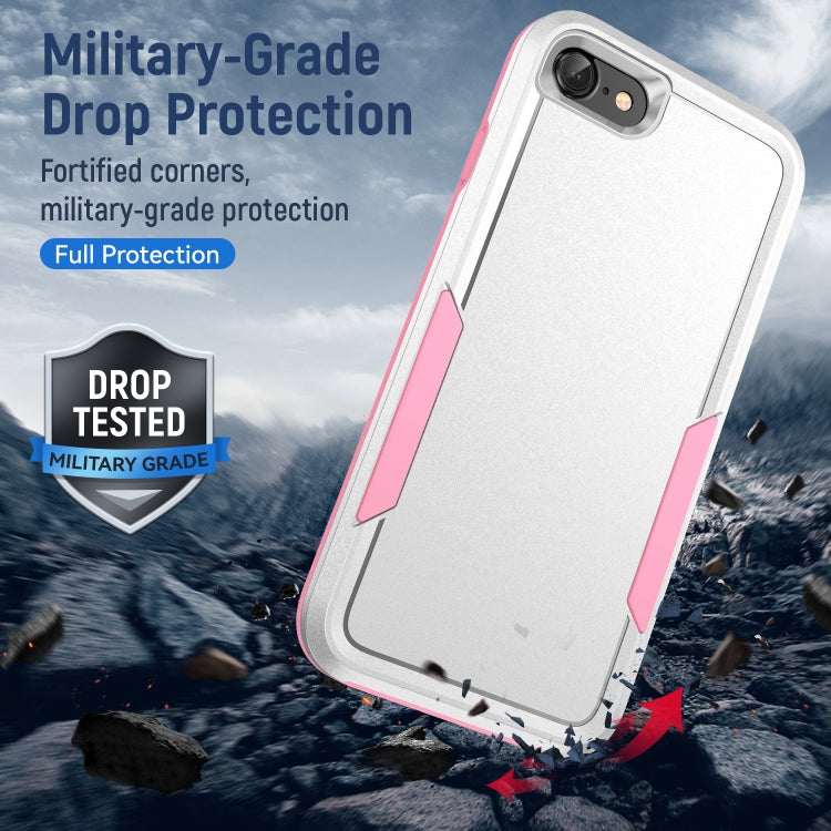 For iPhone SE 2022 / SE 2020 / 8 / 7 Pioneer Armor Heavy Duty PC + TPU Phone Case(White) by buy2fix