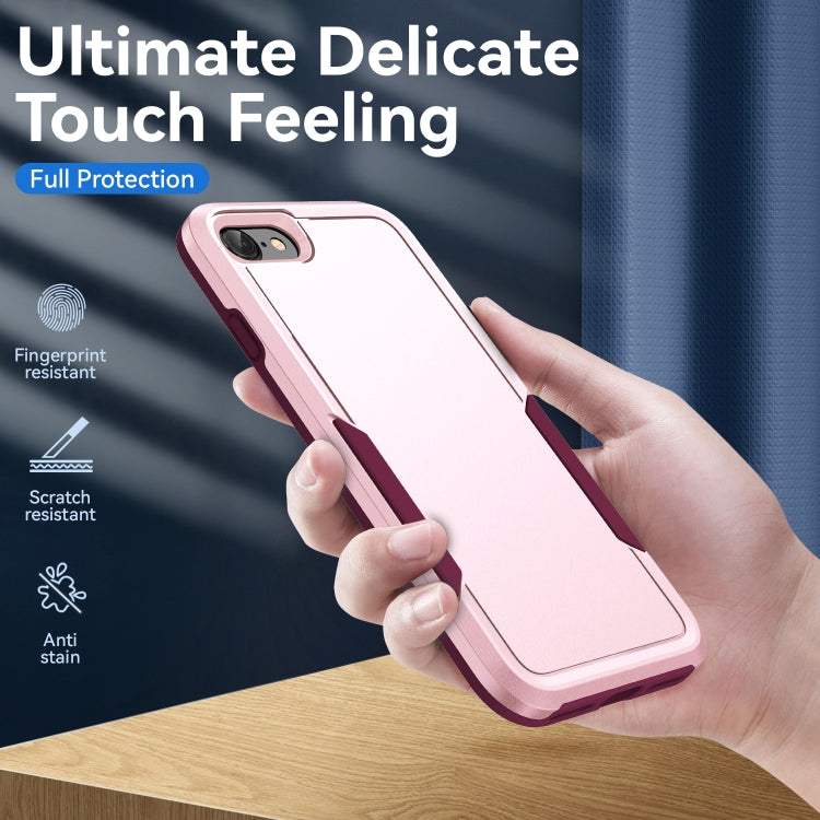 For iPhone SE 2022 / SE 2020 / 8 / 7 Pioneer Armor Heavy Duty PC + TPU Phone Case(Pink) by buy2fix