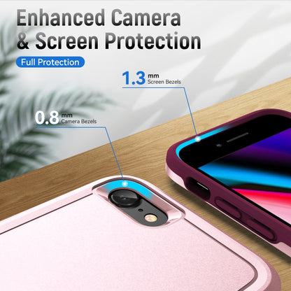 For iPhone SE 2022 / SE 2020 / 8 / 7 Pioneer Armor Heavy Duty PC + TPU Phone Case(Pink) by buy2fix