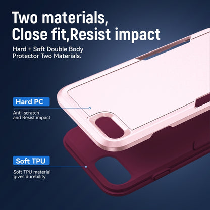 For iPhone SE 2022 / SE 2020 / 8 / 7 Pioneer Armor Heavy Duty PC + TPU Phone Case(Pink) by buy2fix