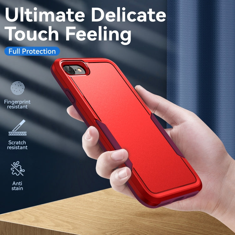 For iPhone SE 2022 / SE 2020 / 8 / 7 Pioneer Armor Heavy Duty PC + TPU Phone Case(Red) by buy2fix