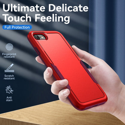For iPhone SE 2022 / SE 2020 / 8 / 7 Pioneer Armor Heavy Duty PC + TPU Phone Case(Red) by buy2fix