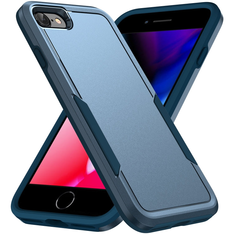 For iPhone SE 2022 / SE 2020 / 8 / 7 Pioneer Armor Heavy Duty PC + TPU Phone Case(Blue) by buy2fix