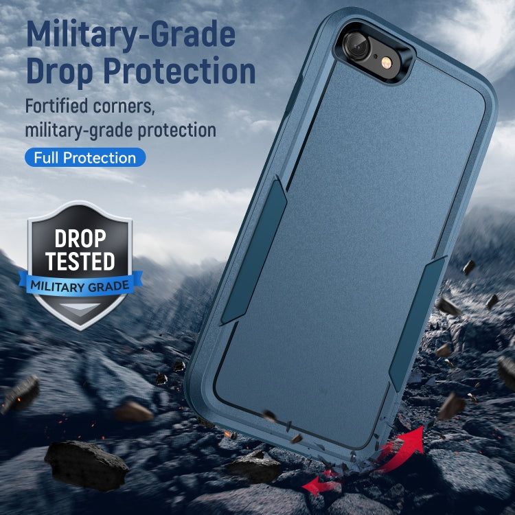 For iPhone SE 2022 / SE 2020 / 8 / 7 Pioneer Armor Heavy Duty PC + TPU Phone Case(Blue) by buy2fix