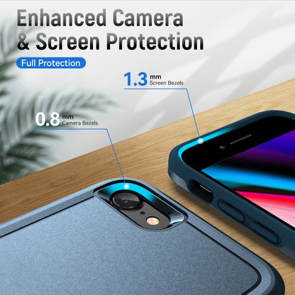 For iPhone SE 2022 / SE 2020 / 8 / 7 Pioneer Armor Heavy Duty PC + TPU Phone Case(Blue) by buy2fix